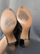 Load image into Gallery viewer, 1940s CC41 Black Patent Lace Up Shoes
