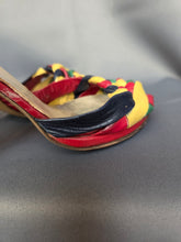 Load image into Gallery viewer, 1940s Rare Multicoloured Strappy Sandals
