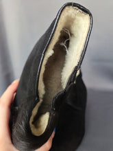Load image into Gallery viewer, 1940s Black Fur and Suede Fur Lined Boots
