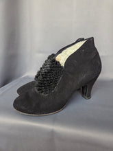 Load image into Gallery viewer, 1940s Black Suede and Astrakhan Boots
