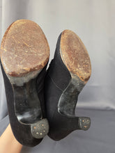 Load image into Gallery viewer, 1940s Black Suede and Astrakhan Boots
