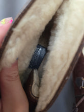 Load image into Gallery viewer, 1940s Brown Suede Fur Lined Lace Up Boots
