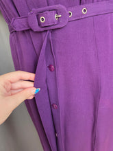 Load image into Gallery viewer, 1940s Rich Purple Zip Front Dress

