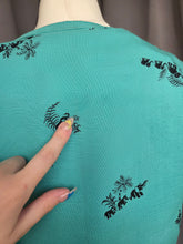 Load image into Gallery viewer, 1940s Turquoise Blue Elephant Print Sun Dress and Bolero Set
