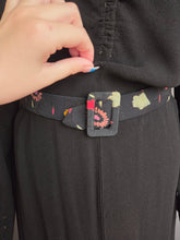 Load image into Gallery viewer, 1930s Black Crepe Dress With Patterned Dress
