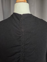 Load image into Gallery viewer, 1930s Black Crepe Dress With Patterned Dress
