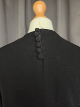 Load image into Gallery viewer, 1930s Black Crepe Dress With Patterned Dress
