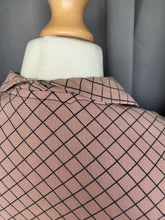 Load image into Gallery viewer, 1940s Pink Checked And Black Colour Block Dress
