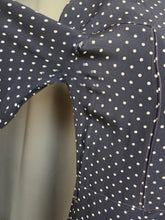 Load image into Gallery viewer, 1930s Navy Blue and White Spotty Print Crepe Dress
