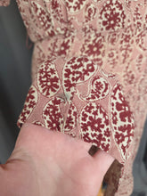 Load image into Gallery viewer, 1940s Brown and Beige Floral Paisley Print Dress
