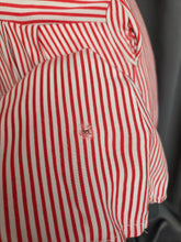 Load image into Gallery viewer, 1940s Red and White Stripe Dress
