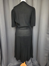 Load image into Gallery viewer, 1940s Black Crepe Studded Dress
