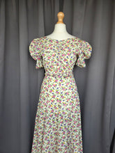 Load image into Gallery viewer, 1930s Rare Floral Garden Party Dress With Mutton Sleeves
