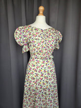 Load image into Gallery viewer, 1930s Rare Floral Garden Party Dress With Mutton Sleeves
