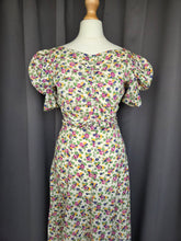 Load image into Gallery viewer, 1930s Rare Floral Garden Party Dress With Mutton Sleeves
