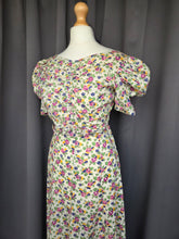 Load image into Gallery viewer, 1930s Rare Floral Garden Party Dress With Mutton Sleeves

