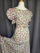 Load image into Gallery viewer, 1930s Rare Floral Garden Party Dress With Mutton Sleeves
