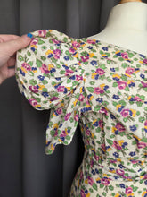 Load image into Gallery viewer, 1930s Rare Floral Garden Party Dress With Mutton Sleeves
