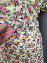 Load image into Gallery viewer, 1930s Rare Floral Garden Party Dress With Mutton Sleeves
