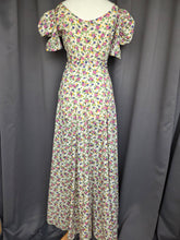 Load image into Gallery viewer, 1930s Rare Floral Garden Party Dress With Mutton Sleeves
