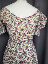 Load image into Gallery viewer, 1930s Rare Floral Garden Party Dress With Mutton Sleeves

