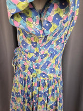 Load image into Gallery viewer, 1940s Bright Colourful Spot Abstract Dress
