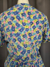 Load image into Gallery viewer, 1940s Bright Colourful Spot Abstract Dress
