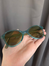 Load image into Gallery viewer, Late 1940s Teal Blue Clear Sunglasses
