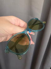 Load image into Gallery viewer, Late 1940s Teal Blue Clear Sunglasses
