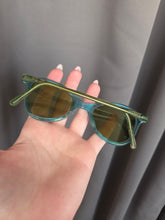 Load image into Gallery viewer, Late 1940s Teal Blue Clear Sunglasses

