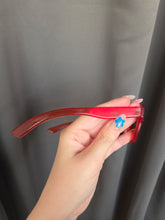 Load image into Gallery viewer, 1950s Orange/Red Rhinestone Studded Cat Eye Sunglasses
