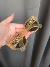 Load image into Gallery viewer, 1940s Yellow Lattice Sunglasses
