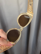 Load image into Gallery viewer, 1940s Yellow Lattice Sunglasses
