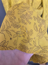 Load image into Gallery viewer, 1940s Yellow and Black Silk Rayon Dress
