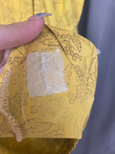 Load image into Gallery viewer, 1940s Yellow and Black Silk Rayon Dress
