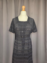 Load image into Gallery viewer, 1940s Black Broderie Anglaise Dress
