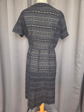 Load image into Gallery viewer, 1940s Black Broderie Anglaise Dress
