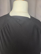 Load image into Gallery viewer, 1940s Black Crepe Beaded Long Sleeve Dress
