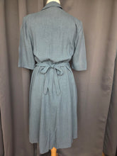 Load image into Gallery viewer, 1940s CC41 Dusky Blue Wool Button Dress
