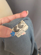 Load image into Gallery viewer, 1940s CC41 Dusky Blue Wool Button Dress
