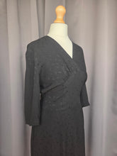 Load image into Gallery viewer, 1930s Black Damask Dress
