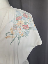 Load image into Gallery viewer, 1940s Cream Handpainted Flower Dress
