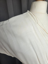 Load image into Gallery viewer, 1940s Cream Handpainted Flower Dress

