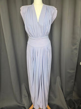 Load image into Gallery viewer, 1940s Lilac Crepe Wrap Front Long Dress
