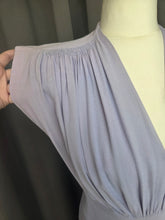 Load image into Gallery viewer, 1940s Lilac Crepe Wrap Front Long Dress

