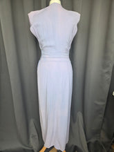 Load image into Gallery viewer, 1940s Lilac Crepe Wrap Front Long Dress
