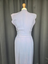Load image into Gallery viewer, 1940s Lilac Crepe Wrap Front Long Dress

