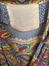 Load image into Gallery viewer, 1940s Sky Blue and Multicoloured Paisley Print Dress
