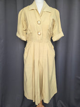Load image into Gallery viewer, 1940s Lemon Yellow Dress With Big Buttons
