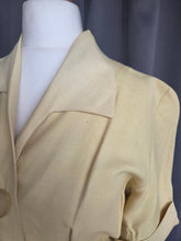 Load image into Gallery viewer, 1940s Lemon Yellow Dress With Big Buttons
